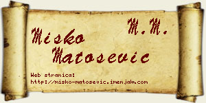 Miško Matošević vizit kartica